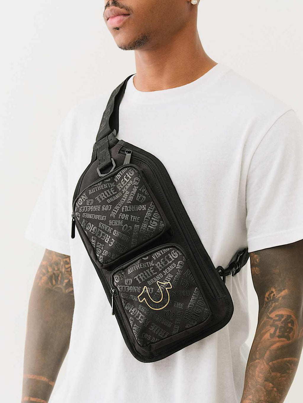 True Religion - MONOGRAM LOGO SLING BAG