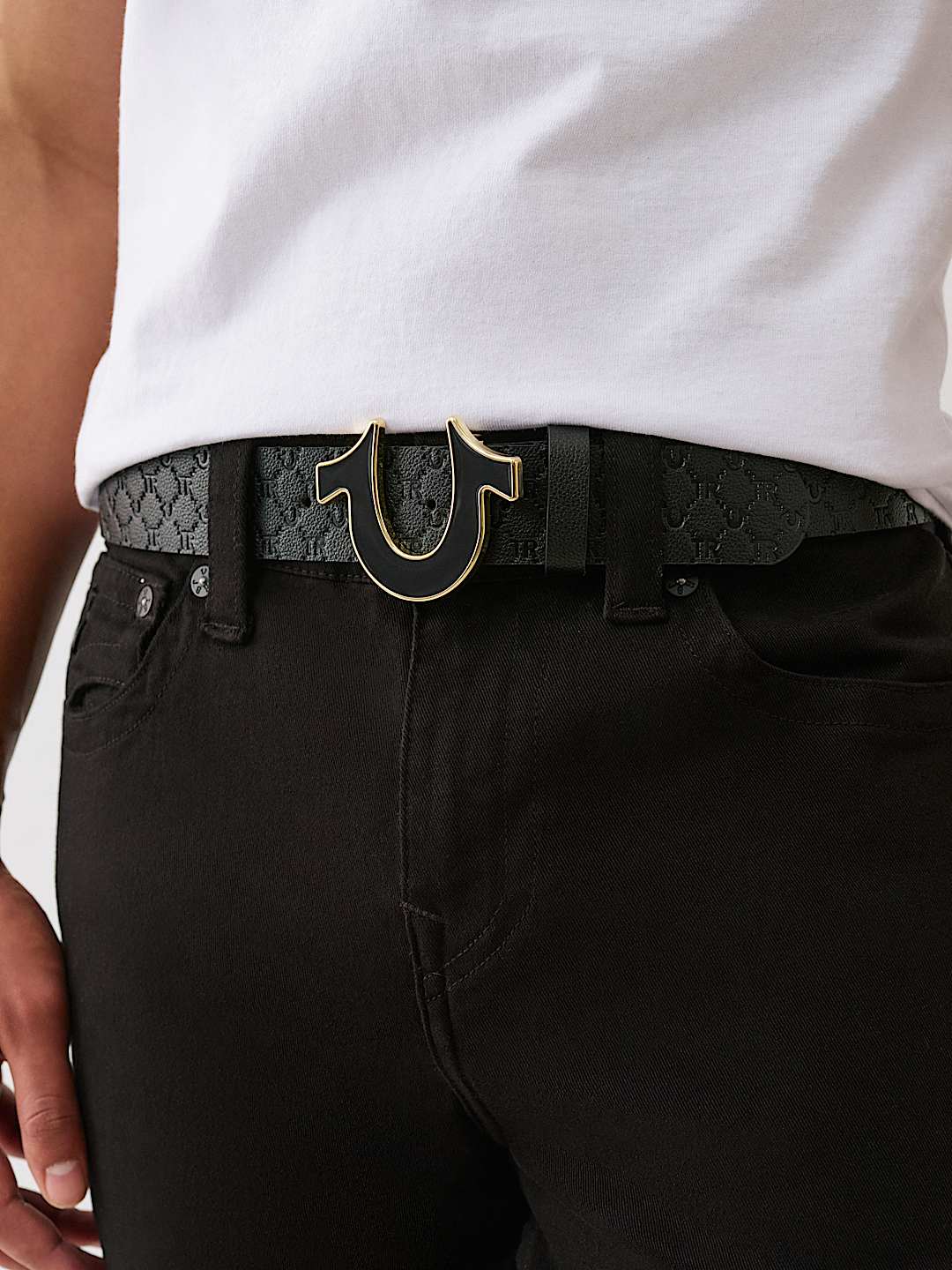 True Religion - Embossed Monogram Belt