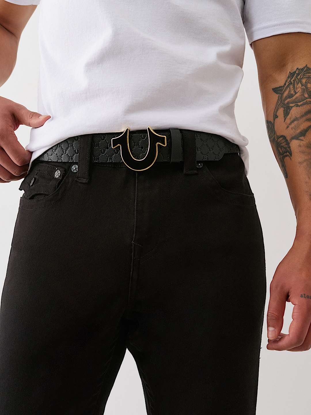 True Religion - Embossed Monogram Belt