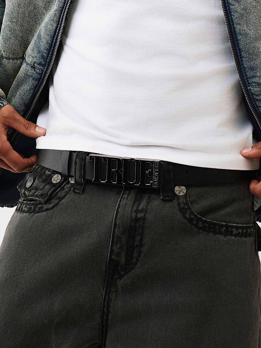 True Religion - Logo Buckle Belt