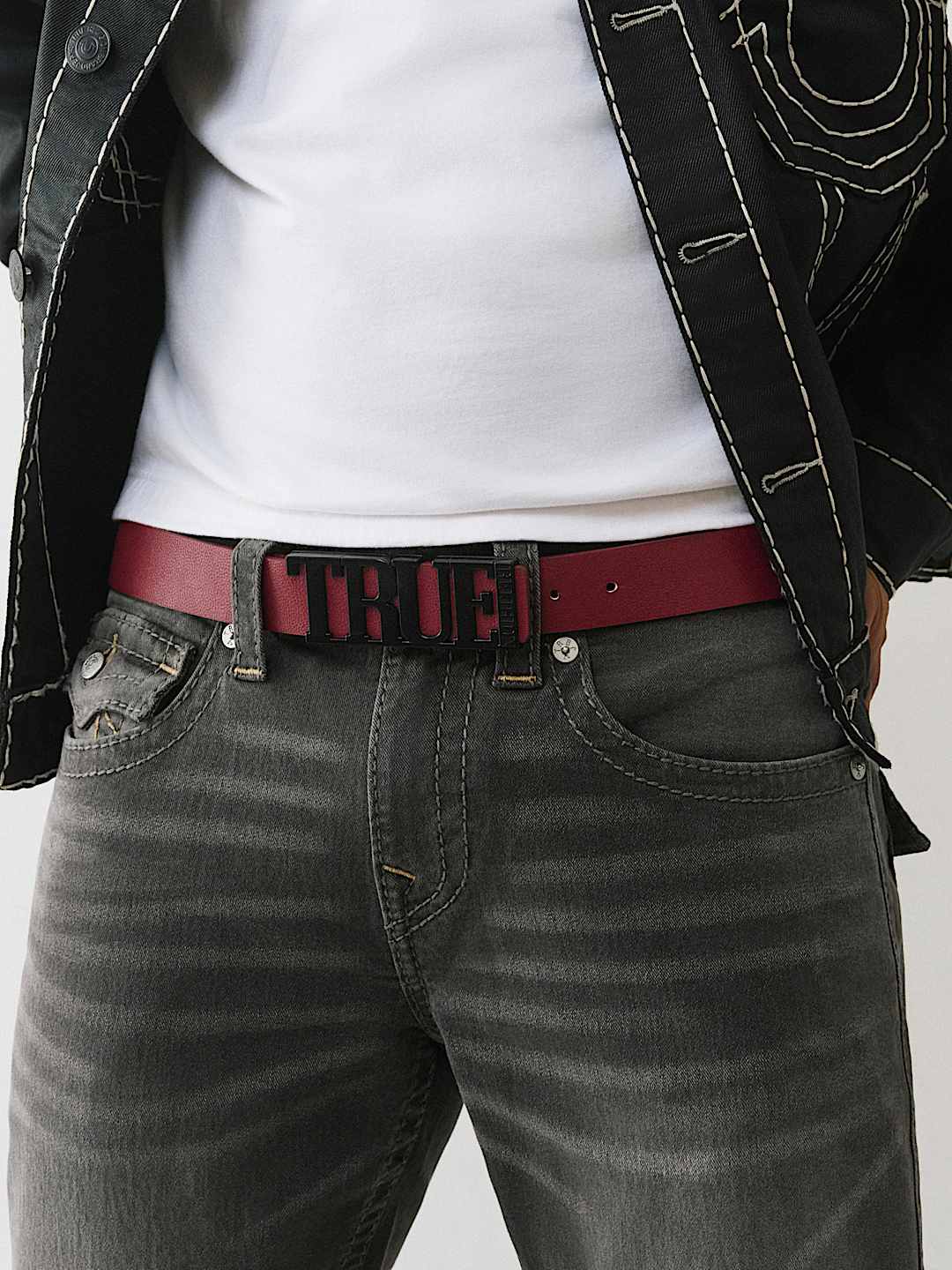 True Religion - Logo Buckle Belt