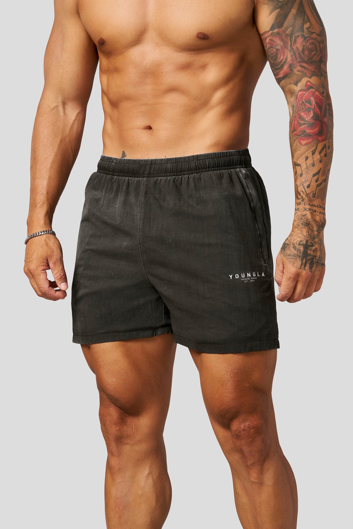 1072 - Training Series Washed Shorts — Black