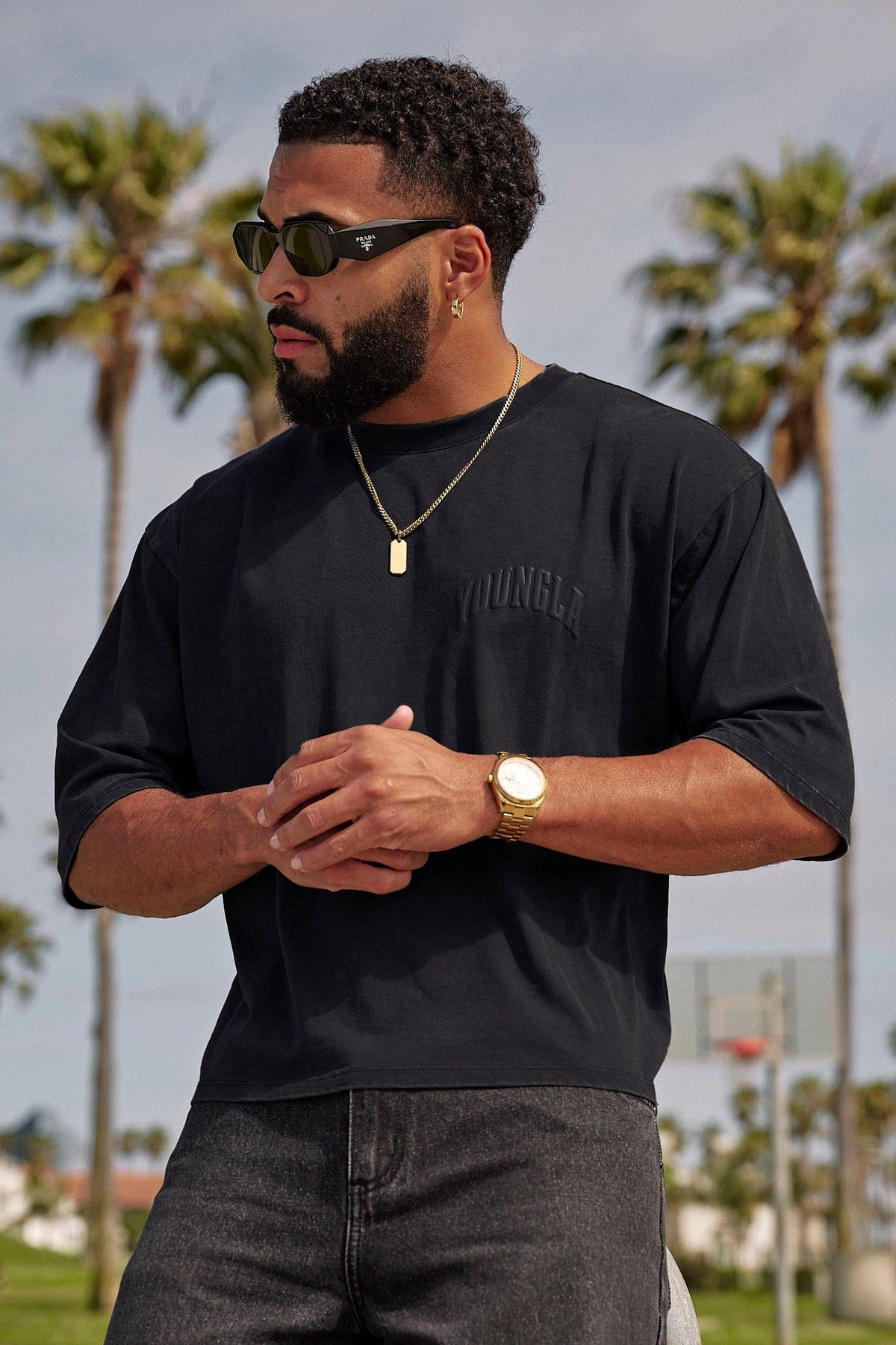 4138 - Foundation Cropped Tees — Black Wash